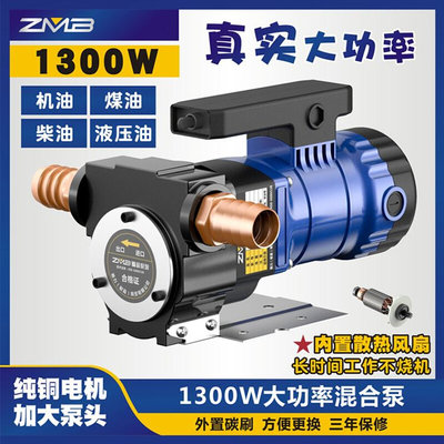 电动抽油泵220v 机油泵齿轮润滑油泵 自吸式柴油泵 1300w柴油泵