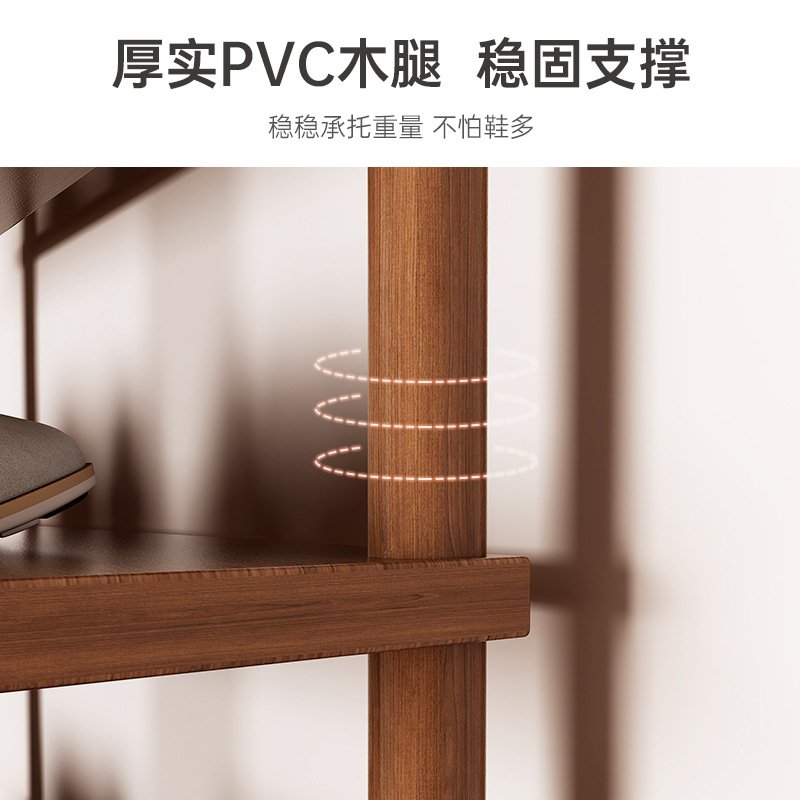 鞋架简易门口小窄收纳神器省空间分层隔板入门租房宿舍鞋柜实木腿图片