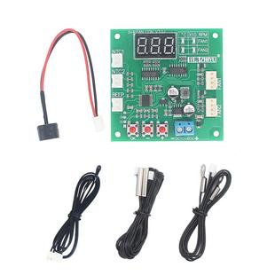 风扇温度控制调速调节器双向四线Pwm风扇VVV温度速度显示停止报警