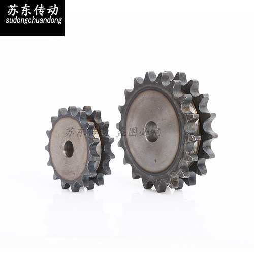45钢3分双驱链轮/假双排/走单独链条齿数12/13/14/15/16/17到30齿