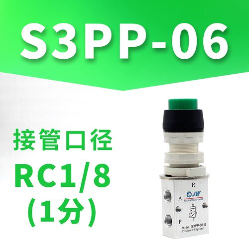 亚德客型S3PL/S3PP/S3PM/S3PF/S3HS-M5/06/08-R/G/B气动机械阀