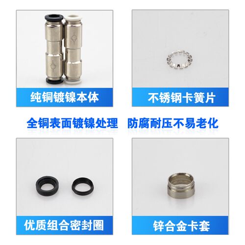 精品PCVU单向阀止回阀CVPU04/6/8/10/12mm气管快插接头ASPU逆止阀