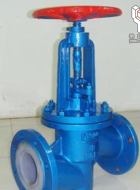 J41F46-16C 耐腐蚀耐强酸强碱氯气截止阀 衬氟法兰截止阀DN15~300