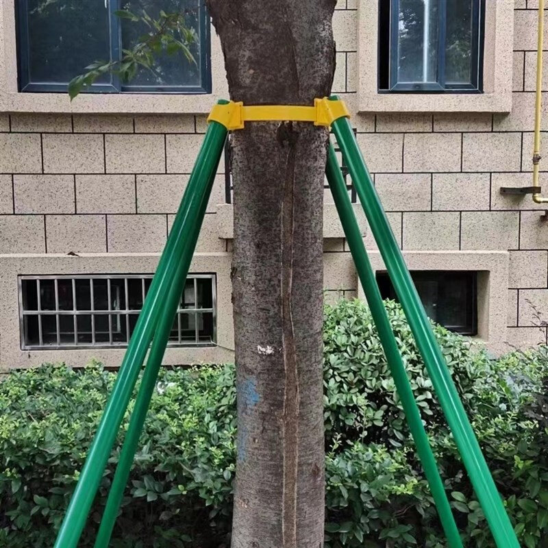 树木支撑架烤漆镀锌钢管园林绿化行道乔木支撑杆大树铁抱箍固定器