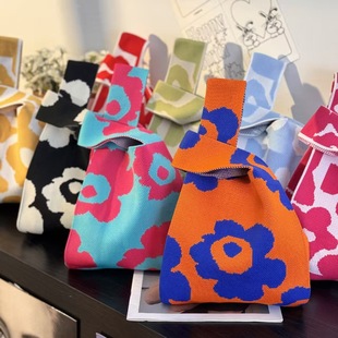 手提包针织包水桶包手拎上班文件袋饭盒袋手腕包帆布包包2025新款