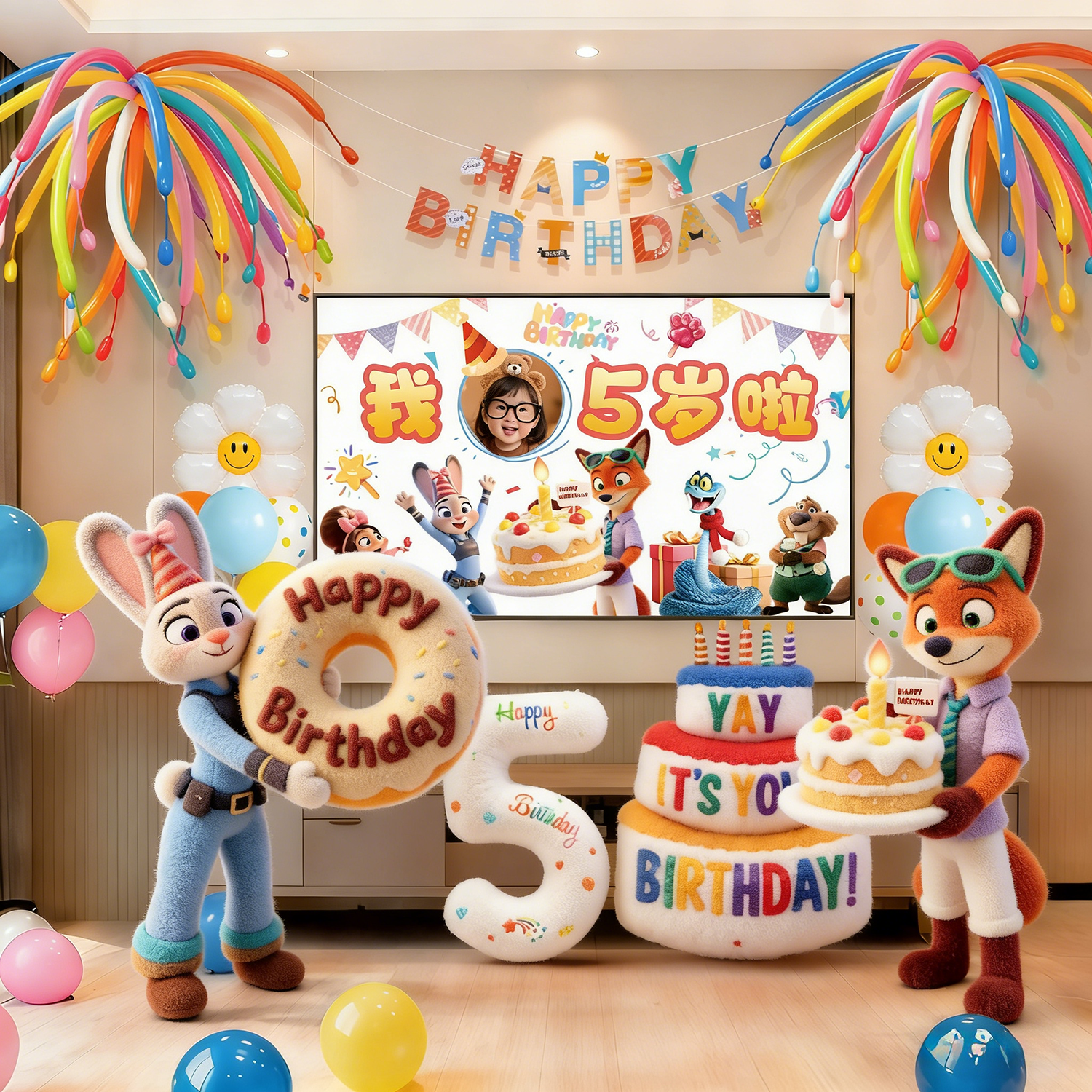 疯狂动物城生日场景布置装饰女孩男孩仪式感气球派对氛围背景KT板,节庆用品/礼品,气球,淘宝优惠券,粉丝福利购,淘宝优惠卷