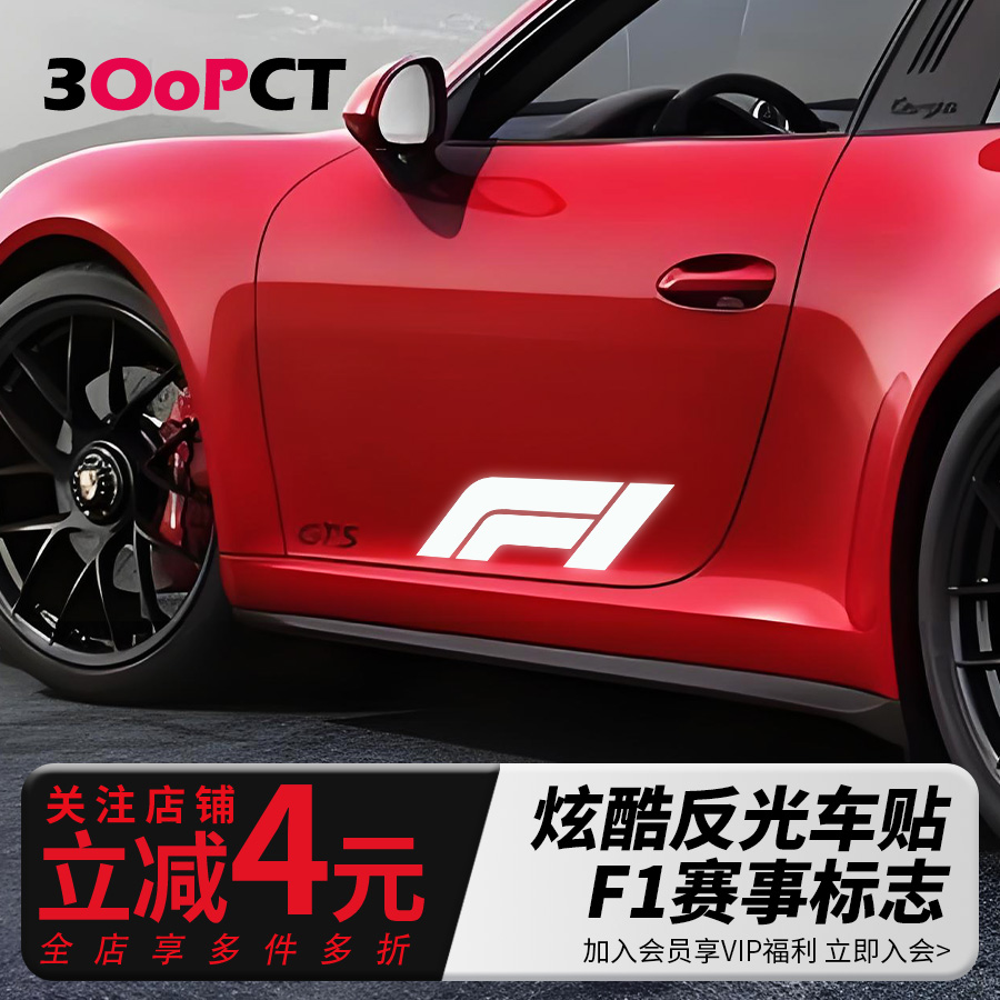 三角窗赛事图形标志摩托车F1贴画