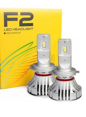 跨境爆款F2汽车led大灯H4 h7前雾灯超亮聚光一体式灯泡改装车灯