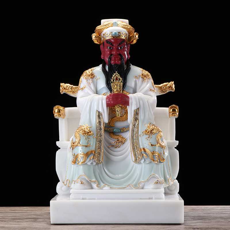 圆通工艺厂家直供神像汉白玉天清色五台山五爷庙五爷广济龙王像