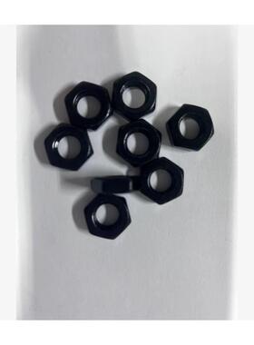 六角螺母薄六角螺母 细牙薄螺母DIN936螺母 环保黑锌M10X1.0