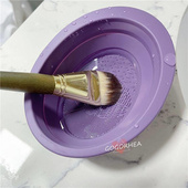 高档化妆刷清洗器清洁垫硅洗板刷垫碗粉扑美妆工具洗刷化妆洗刷胶