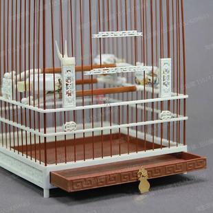 新款方印鸟笼塑料鸟笼塑钢洗澡笼绣眼贝子玉鸟小黑白丝雀杂雀