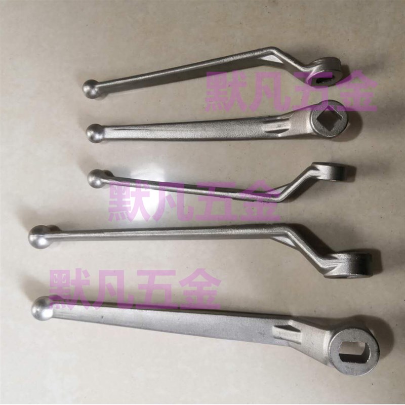 304不锈钢法兰球阀手柄125DN25加长方孔扁孔DN32阀门开关扳手DN50