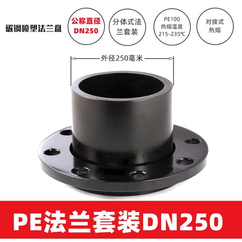 水管接头配件管材PE法兰盘根315PPR电熔全新料对接排水根热熔连接