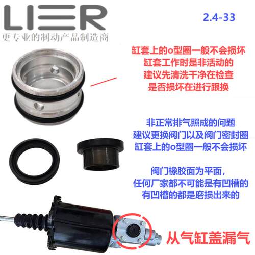 解放J6 J6P JH6 J6L J6M 悍v龙v天v离合器分泵漏气漏油阀门密封圈