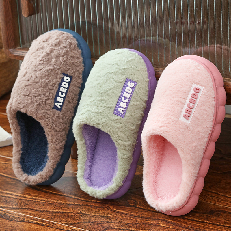 百搭棉拖鞋女保暖室内情侣家居