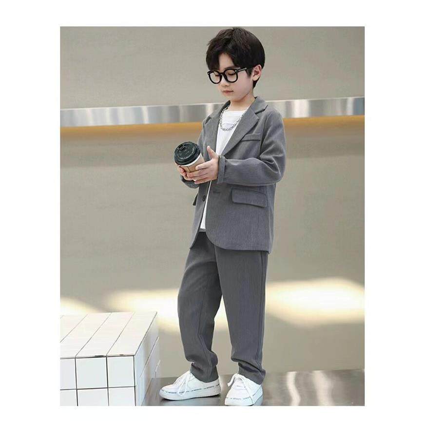 男童西装套装英伦儿童休闲小西服帅气花童2026新款中大童春款礼服