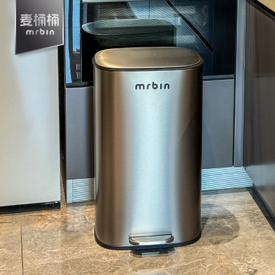 麦桶桶厨房专用垃圾桶家用2024新款商用高免弯腰大号大容量不锈钢
