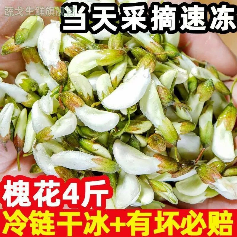 洋槐花速冻新鲜杨槐米花骨朵花苞 野生榆钱食用现摘4斤野菜包邮