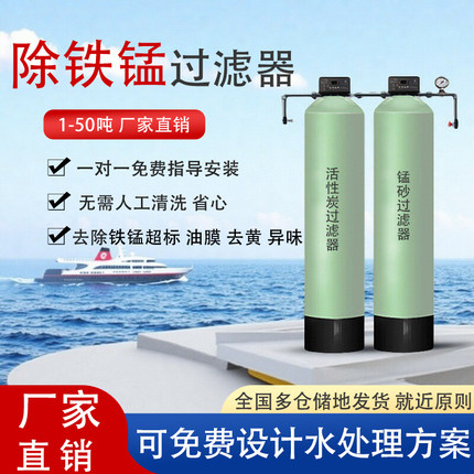 井水除铁锰过滤器发黄除铁锈异味净水器铁锰超标去黄锰砂过滤设备