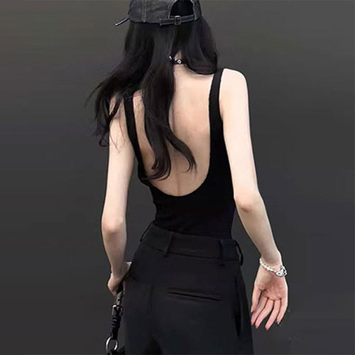 美式露背吊带小背心内搭外穿