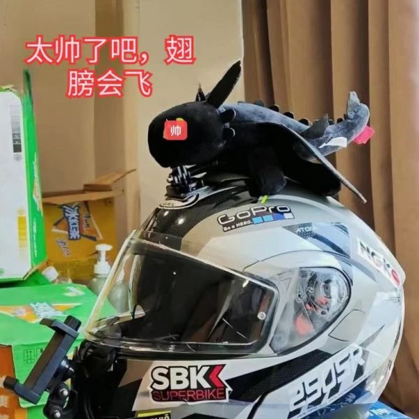 顶部装饰小配件飞无耳朵仔牙头盔竹蜻蜓美骑摩托车团会滑雪手翅膀