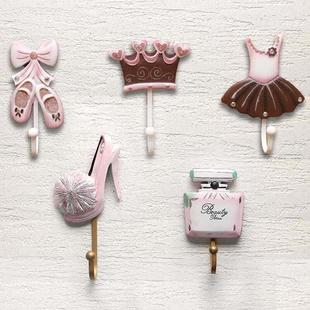 北欧INS创意墙上钥匙挂钩壁挂装 饰少女心挂衣勾架衣帽钩艺术墙饰