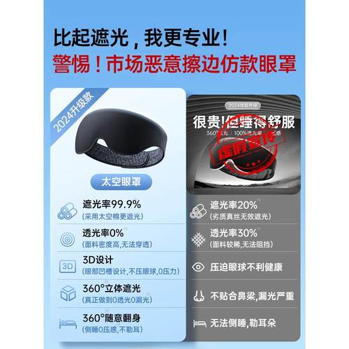 【%遮光】眼罩睡眠遮光专用女士缓解眼疲劳腰罩成人睡觉无压感