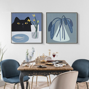 2021新款 钻石画猫花卉北欧餐厅简约现代客厅沙发点贴砖石画十字绣
