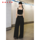 SALT.P可颜黑色鱼骨吊带抹胸背心女2026春新款 机能风AC36199030