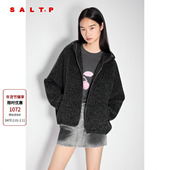 SALT.P可颜羊毛羊驼毛连帽毛呢外套女宽松2025冬季 新款 AC35310270