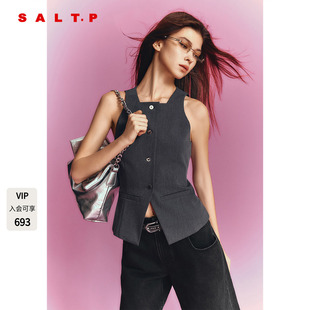SALT.P可颜灰色西装马甲女收腰辣妹风2026夏季新款AC36201030