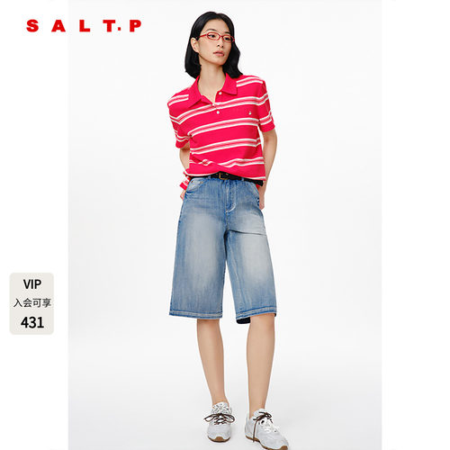 SALT.P可颜【男女同款】美式七分裤牛仔裤阔腿中裤夏季AC35220130