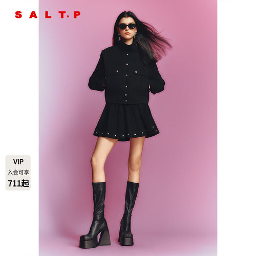 SALT.P可颜甜酷工装外套/镶钻百褶短裙2026秋季新款女AC36310040