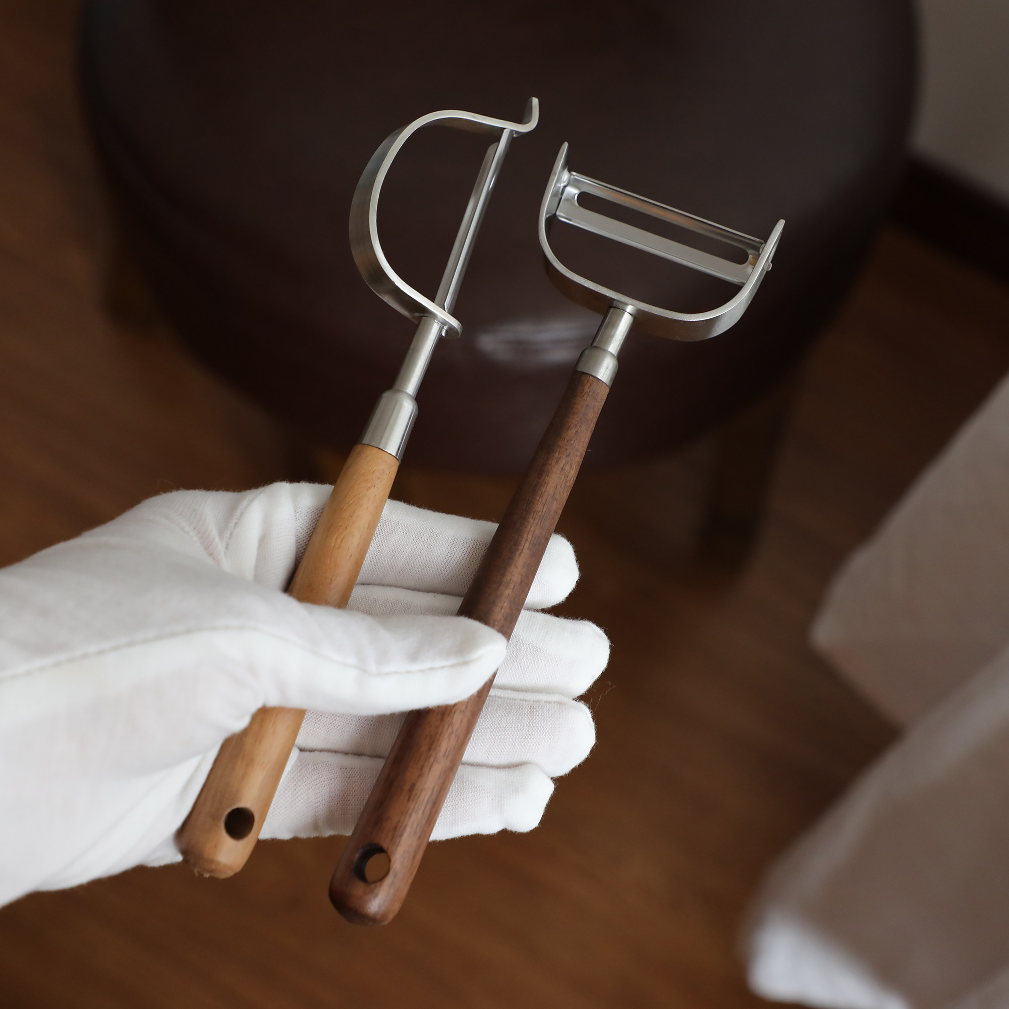 胡桃木多功能水果削皮器