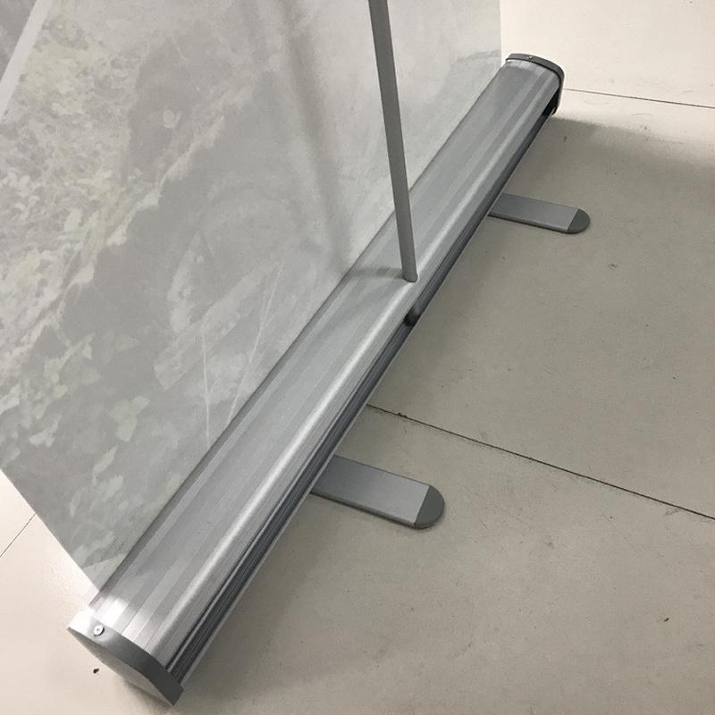 便携立式伸缩落地铝合金易拉宝80x180广告展示架海报设计制作批发