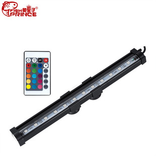 鱼皇子气泡鱼缸灯水族箱造景灯带增氧七彩变幻led多色灯具照明