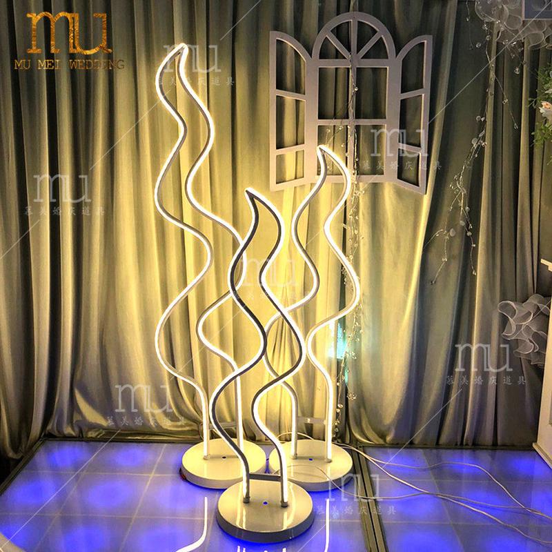 新款婚庆道具t台水草火焰路引发光三件套led发光路引婚礼布置装饰