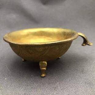 古董古玩加厚仿古纯铜批发鎏金碗复古酒碗客厅居家乡下收藏老物件