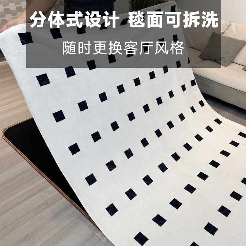 可拆洗电热地毯石墨烯地暖垫家用客厅加热地垫发热毛毯加热毯子