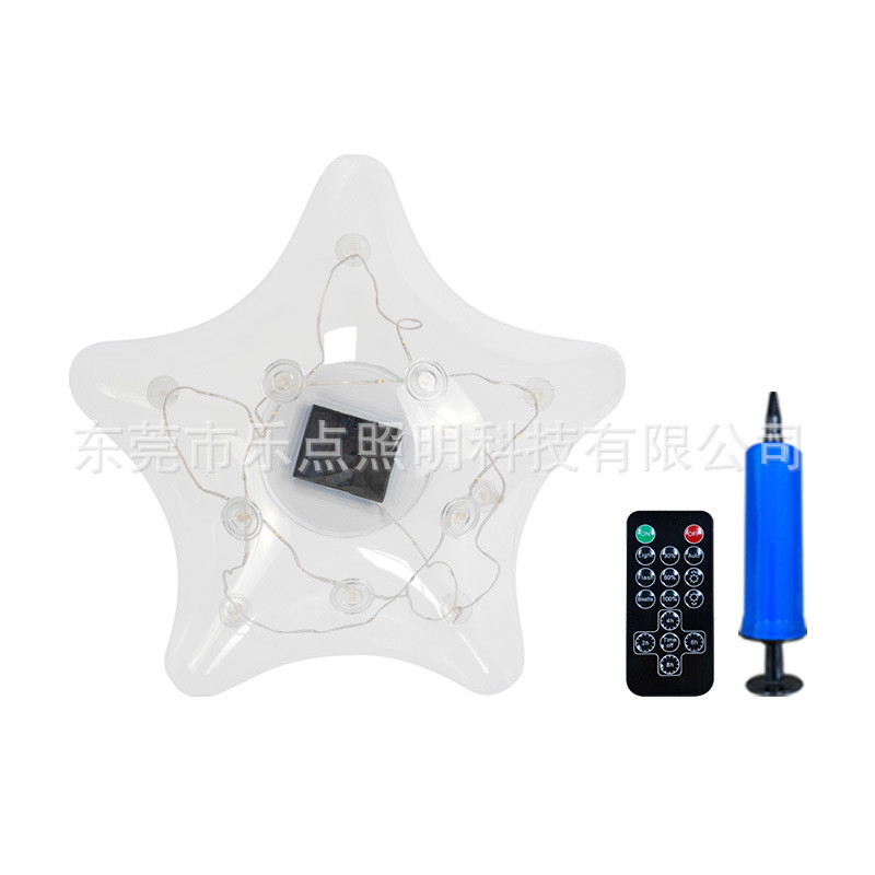 太阳能浮动泳池灯暖白光星形水漂户外防水灯池塘庭院派对装饰灯