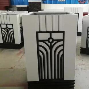 广东花箱厂家花桶户外pvc花箱雕刻组合式 道路花槽园艺种植定购