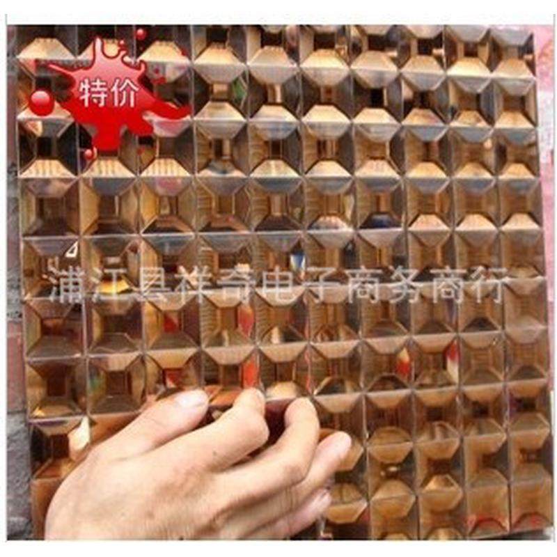 欧式马赛克水晶餐厅玄关镜面玻璃马赛克电视背景墙