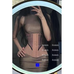 REBITCH热销款—沙土轻薄透气rib束腰隐形网纱美背美胯产后塑形