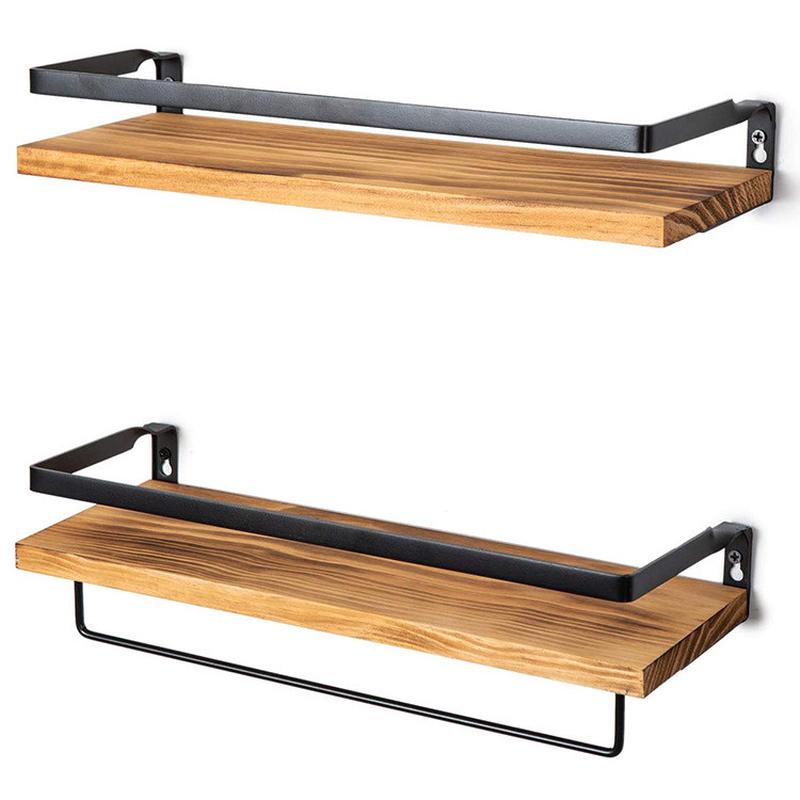 现代简约墙上收纳置物架花架隔板架壁挂式客厅背景墙铁艺做旧墙架