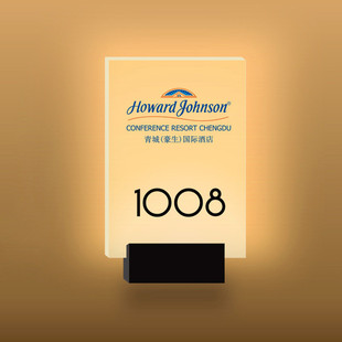 发光门牌号led发光门牌定制高档亚克力酒店标识制作带灯光门牌
