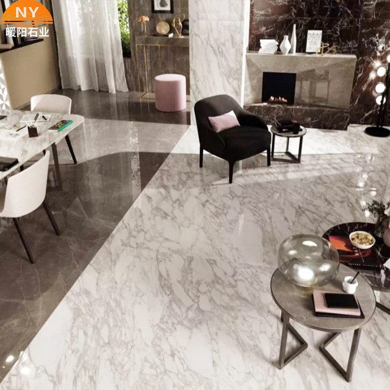 大花白天然大理石白色加工石材板材批发奢飘窗台过门槛石台面桌面