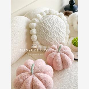 好看的沙发抱枕可爱ins风南瓜蒲团坐垫沙发抱枕靠垫样板间腰靠