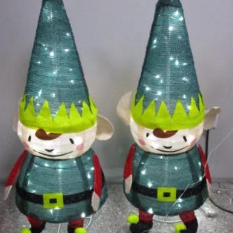 节日装饰品圣诞节雪人灯折叠活动伸缩现货主题装扮发光装饰圣