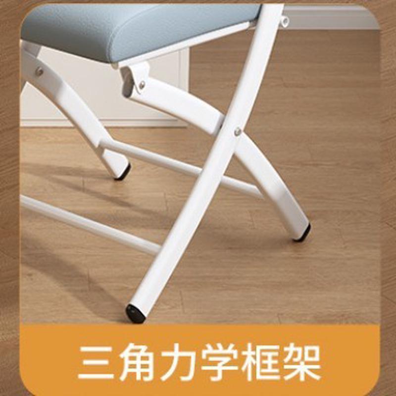 折叠培训椅简易靠背椅皮面便携餐椅家用宿舍椅办公电脑椅培训椅